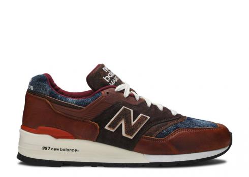 New Balance 997 Elevated Basics Leather Brown Denim White M997SOC