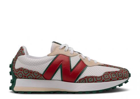 New Balance Casablanca X 327 Rood Monogram Wit Groen MS327CAA