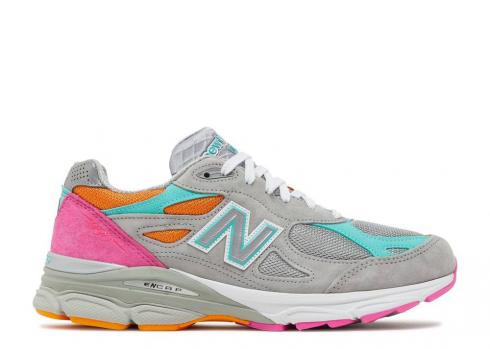 New Balance Dtlr X 990v3 Made In USA Miami Drive Hồng Xám Tide Solar Cam Dynamite Silver Pool Cool M990DT3