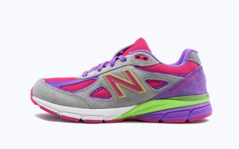 New Balance KJ990K2G Серый Фиолетовый Розовый Неоново-зеленый Кроссовки