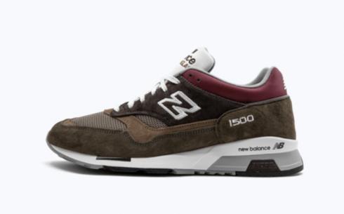 des chaussures de sport New Balance M1500 marron rouge