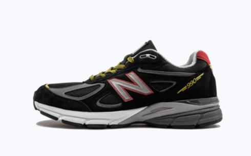 New Balance M990 Zwart Rood Geel Sportschoenen