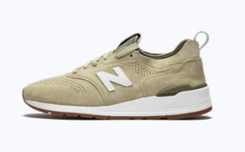 New Balance M997 dekonstruerede tan hvide sko