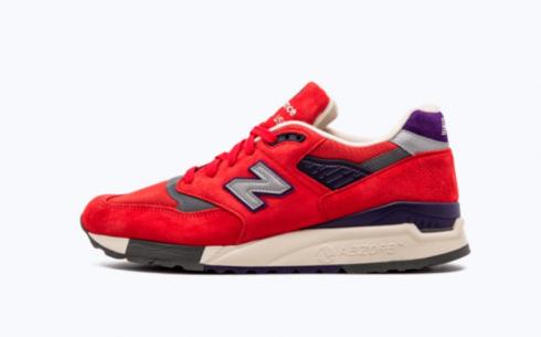 New Balance M998 Red Purple Athletic Shoes