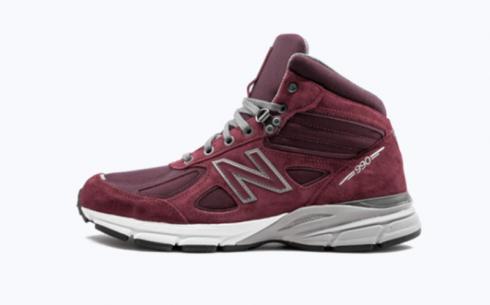 New Balance MO990Bu4 Burgundy สีขาวสีเทาสีดำรองเท้ากีฬา