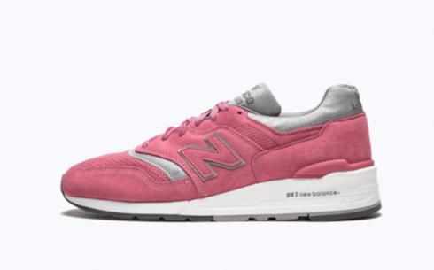 New Balance Model 997 Rose Silver Athletic Shoes