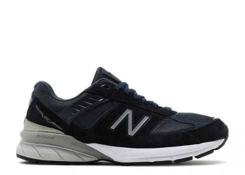 New Balance Femmes 990v5 Made In Usa Wide Navy Silver W990NV5-D