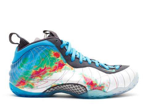 Air Foamposite One Prm Weatherman White Current Flash Blue Lime 575420-100