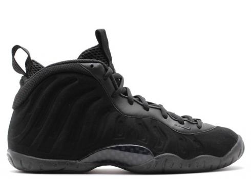 Nike Little Posite One Gs Triple Black Anthracite 644791-003 .