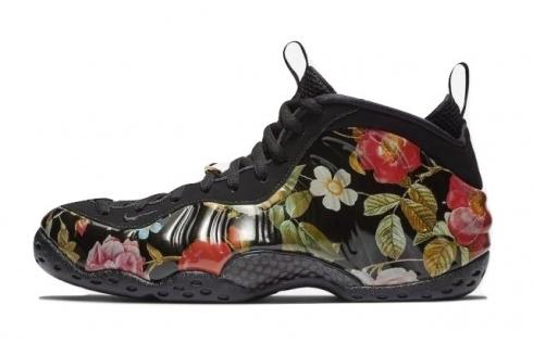 Nike Womens Air Foamposite One Floral Preto Metálico Ouro AA3963-002