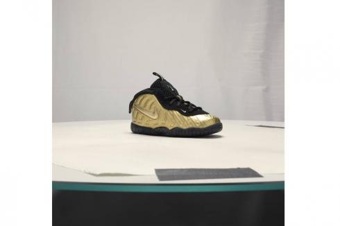 nike little posite pro black and gold