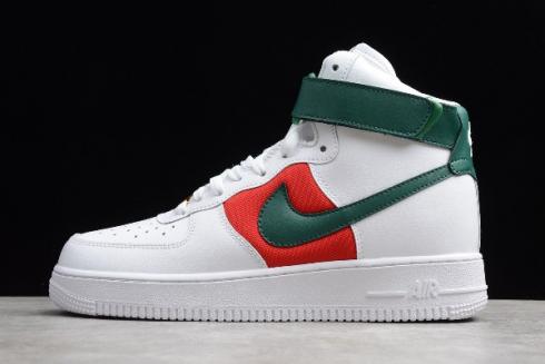 2019 Nike Air Force 1 High 07 LV8 WB ID Bianco Verde Rosso CK4580 100
