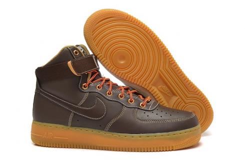 รองเท้าผ้าใบผู้ชาย Nike Air Force 1 High 07 Baroque Brown Bronze 315121-203