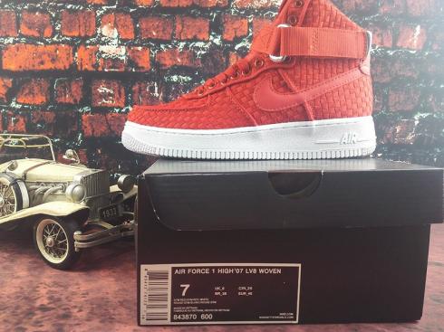Nike Air Force 1 High 07 Lv8 Woven Gym Rosso Bianco 843870-600
