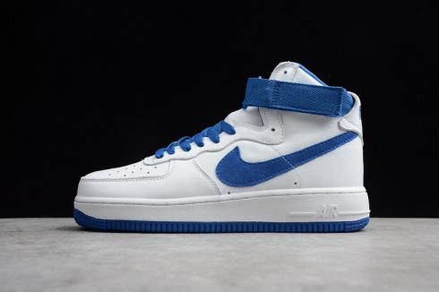 Nike Air Force 1 High Summit White Game Royal Chaussures Pour Hommes 743556-103