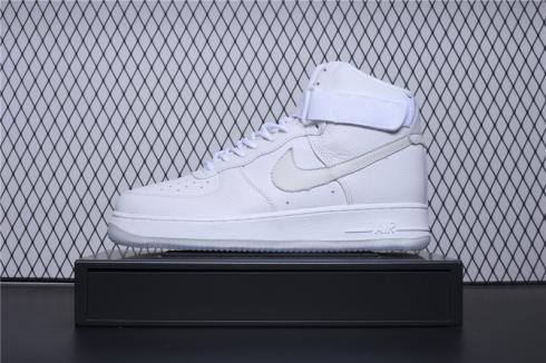 Мужские кроссовки Nike Air Force 1 High Triple White Ice 573972-101
