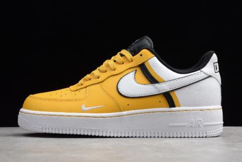 2019 Nike Air Force 1'07 LV8 สีเหลืองสีดำสีขาว CI0061 700