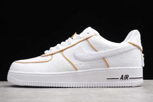 2019 Nike Air Force 1 Low By To You Hvid Metallic Guld Sort CD9427 992