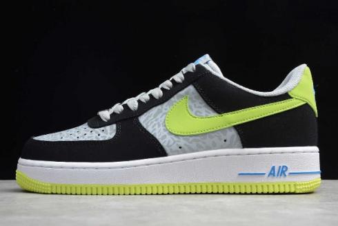 2019 Nike Air Force 1 Low Reflect Argento Volt Nero 488298 077