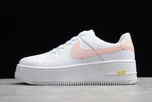 2019 Womens Nike Air Force 1 Sage White Pink CI9094 100