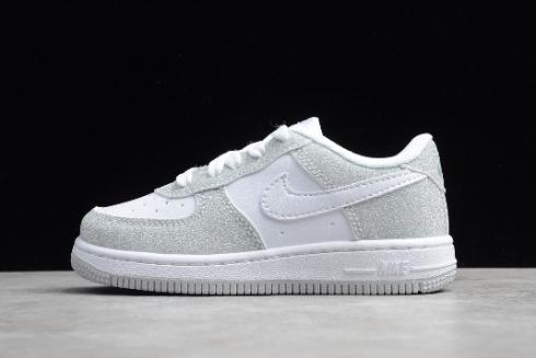 Sepatu Nike Air Force 1'07 Low White Silver 2020 Anak 314193 8600