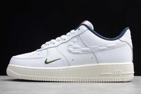 Kith x Nike Air Force 1'07 Low White Blue University Red CU2980 193 2020 года