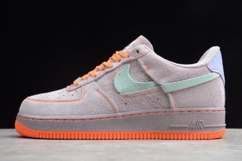 2020 Nike Air Force 1'07 LX Grayish Purple Teal Tint Orange CT7358-600
