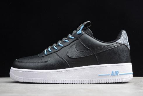 2020 Nike Air Force 1'07 Lux Černá Bílá Světle modrá 898889 015