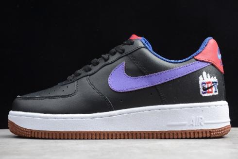 2020 Nike Air Force 1 Low Shibuya Noir Noir Violet Rouge CQ7506 084