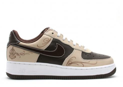 Air Force 1 Brown Pride Linen Baroque White Brown 307334-221