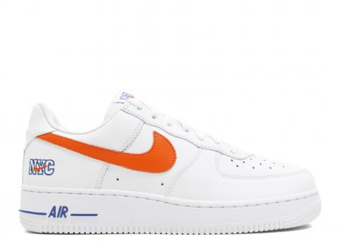 Air Force 1 Low Nyc Hs Nyc Orange Royal White Safety Game 722241-844