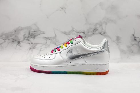 Hermosos zapatos para mujer Nike Air Force 1 Low Rainbow Pearl 318275-101