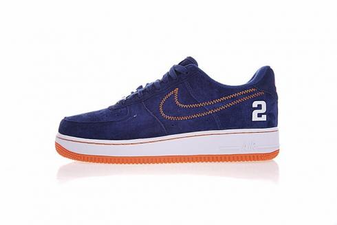 Derek Jeter X Nike Air Force 1 Low Dark Blue Orange AQ0666-481