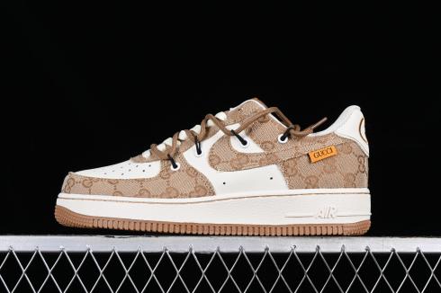 Gucci x Nike Air Force 1 07 Low Brown Gold BD7700-111
