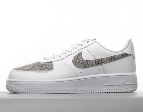 Gucci x Nike Air Force 1 07 Low Masculino Mulheres White GC5368-100