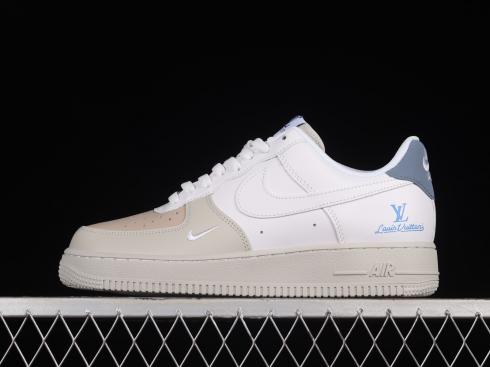 LV x Nike Air Force 1 07 Low White Blue Grey BS8871-301