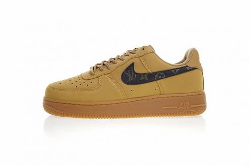 chaussures LV x Nike Air Force 1 Low Wheat Authentic 882096-201
