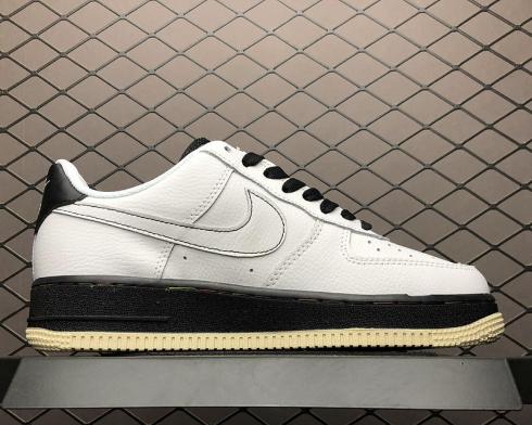 NIKE Air Force 1 Low 07 Square White Black Running Shoes AO2132-216 ...