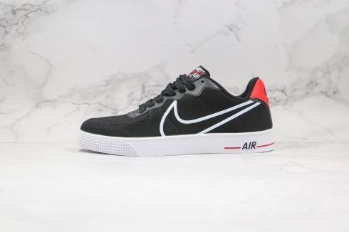 Nike Air Force 1AC Chaussures de course en toile noir blanc rouge 630939-006