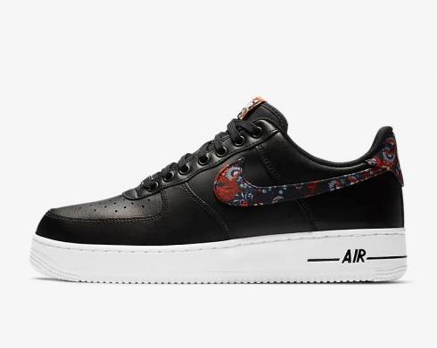 Nike Air Force 1'07 Floral Negro Blanco Game Royal Multi-Color CZ7933-001