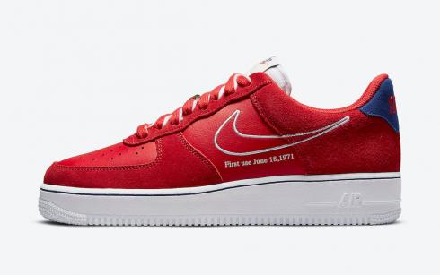 Nike Air Force 1 07 LV8 First Use University Red White Deep Royal Blue DB3597-600