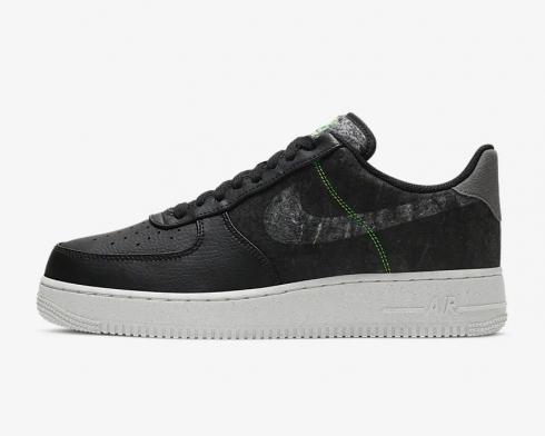 Nike Air Force 1 07 LV8 Recycled Wool Pack Czarny Elektryczny Zielony CV1698-001