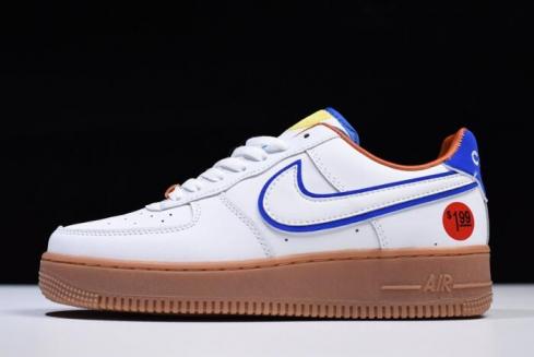 Nike Air Force 1'07 LV8 Wonder Bread สีขาวสีแดงสีน้ำตาล 653774 660