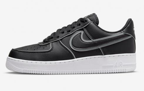 Nike Air Force 1 07 LX Low Negro Blanco Reflectante Plata DQ5020-010