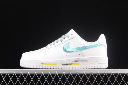 Nike Air Force 1 07 LX Blanco Verde Oscuro Gris Zapatos 314192-117