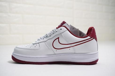 รองเท้าผ้าใบ Nike Air Force 1'07 Leather White Team Red AJ7280-100