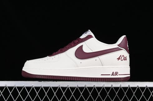 Nike Air Force 1 07 Low 40TH Off White Dark Red JF1983-551