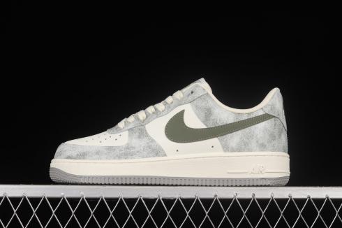 Nike Air Force 1 07 Low Beige Army Green Blanc Chaussures BL5866-906