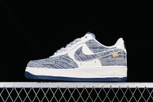 Nike Air Force 1 07 Low Brushed Patch Navy Blue White FB0607-077