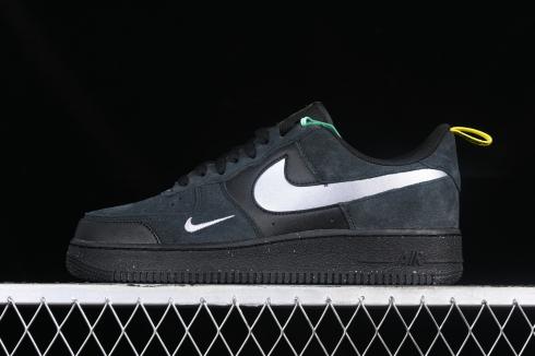 Nike Air Force 1 07 Low Cut Out Swoosh Grey Black Silver DQ1097-002